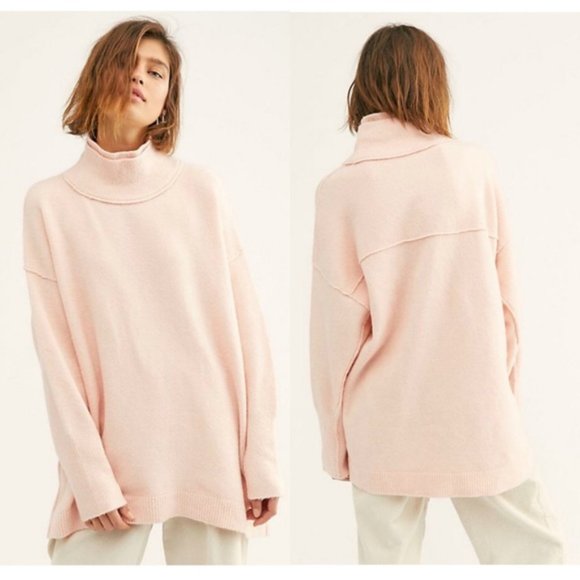 Free People Afterglow Mock Neck Sweater. L - Picture 4 of 11